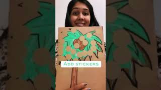 Scratch Off⁠ Tree DIY Activity coconut🥥 🌴🥥