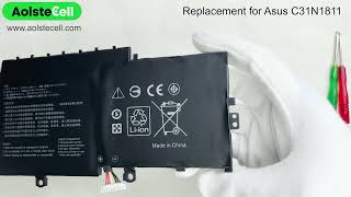 Replacement battery for Asus C31N1811 11.55V 50Wh 3 cells