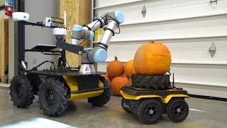 Robot Pumpkin Carving | Husky UGV and Universal Robots UR5e Cobot