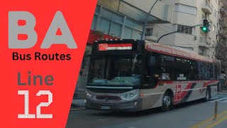 Bus Line Explorer: 12 - BARRACAS to PALERMO | Dash Cam POV Series #BABusRoutes