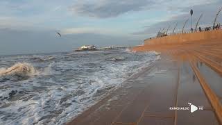 Waves - Blackpool beach - 4K Ultra HD,2019