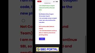 SBO new plan ￼/ how to continue in sbo￼