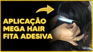 APLICAÇÃO DE MEGA HAIR FITA ADESIVA 1#│ANTES E DEPOIS