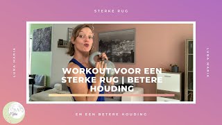 Workout voor een sterke rug | voor een betere houding