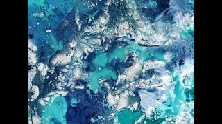 How to Create MARBLE TEXTURE using ACRYLIC PAINT & WATER (fluid painting)