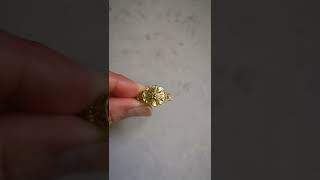 Custom made ancient style floral 18k solid gold ring