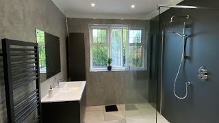 How to install bathroom panels multipanel with grey tiled floor idea guide and how to. Part 2