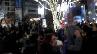 Count down to new years 2012 in Shibuya, Tokyo