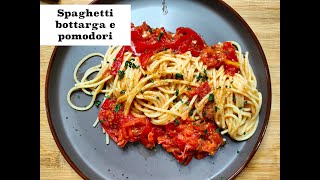 Spaghetti con bottarga e pomodorini #ricetta