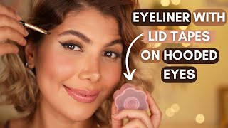 How To Apply Eye Lid Tapes And Eyeliner On Hooded Eyes | Hajar Beauty