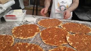 Turkish Lahmacun ( pizza ) Erzincan Restaurant Kusadasi