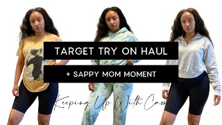 AFFORDABLE BASICS TARGET TRY ON HAUL + EMOTIONAL MOM MILESTONE MOMENT || KeepingUpWithCam