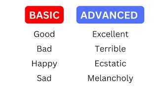 Level up your English - Basic Vs Advanced English Vocabulary Words - McQuiz Official