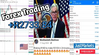 Watch Me Trade Forex: +R2733.84 on USDJPY Trading FED-Interest Rates Decision(MUST WATCH)