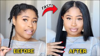 My 20-Minute Hair CHEAT CODE! (straight style on Natural Hair)