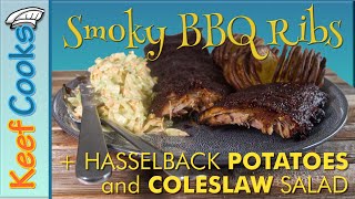 Smoky BBQ Ribs | Hasselback Potatoes | Coleslaw Salad