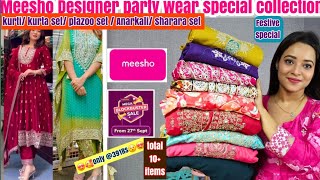 😍👗||Meesho Haul||Meesho party'wear kurta set haul/👗Designer gown/saree/sharara set|wedding Dresses||