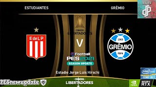 Estudiantes Vs Gremio // ⚽Copa Libertadores 2024⚽ // (Pes 2021 Dream Patch)