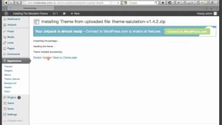 How To Install The Wordpress Salutation Theme