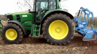 www.tractorfoto.tk- rotoreggen met de John Deere 6530 Premium