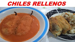 COMO HACER CHILES RELLENOS CON QUESO CAPEADOS / Revoltijo Con Luis y Reina