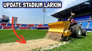 Satu-Satunya RUMPUT HYBRID Di Malaysia! Update Stadium Larkin! Instalasi Rumput Hybrid & Topdressing