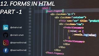 Day 12 Unlocking the Mysteries of HTML Forms: Part 1 - Label and Input Elements!