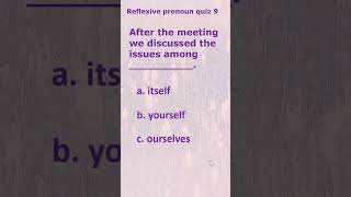 Reflexive Pronoun  |  Quiz 9