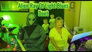 **HALLOWEEN 2023** Alien Ray Of Light Blues Duet by Leslie Larson Andrus