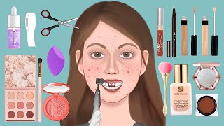 메이크업 ASMR | 토끼이빨 소녀의 역대급 이미지 변신 | The Amazing Transformation of Rabbit Teeth Girl