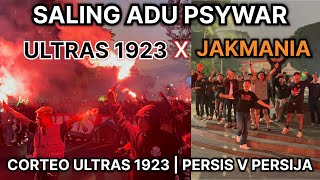 Jakmania Balas PSYWAR Ultras 1923 saat Corteo Jelang Laga Persis vs Persija