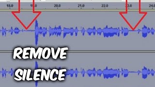 Remove audio silences using audocity (free app)