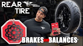 Rear Tire Removal - Balance - Rotor and Brake Pad Install Harley Davidson