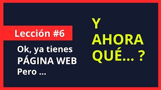 Qué hacer después de crear tu página web (Lección 6 de 7)