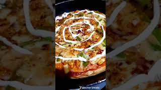 Pizza without oven in frypan #shorts #pizza