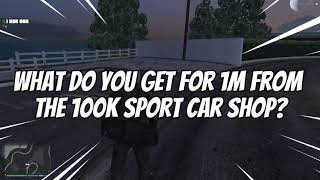 [Anarchy City FiveM] Spending 1.000.000$ in the 100k Sport Car Shop !