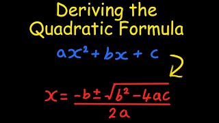 Derivation of Quadratic Formula by Completing the Square