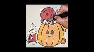 ASMR Pumpkin Party! 🎃 Spooky Halloween Candy Sounds #asmr #coloring #halloweenparty #spookycute