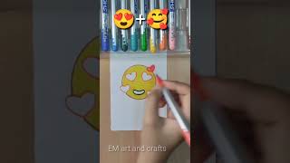 emoji mix 😍+🥰 || #youtubeshorts #shorts #creativeart #satisfyingart #emojichallenge #emojimix #art