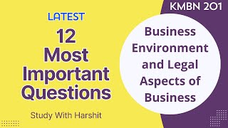 Most Important Business Environment and Legal Aspects of Business Questions for MBA 2nd Sem (2024)