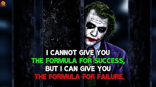 Joker Quotes Motivational  The Formula For Success   Joker Quotes 2023