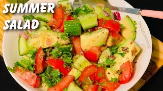 Cucumber, avocado & tomato salad #simplesalad #summerrecipe#shorts#avocadosalad#cucumbersalad#hotday