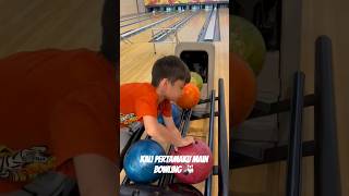 Pertama kali #belajar #main #bowling #kids #seru