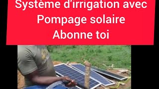 système d'irrigation avec pompage solaire