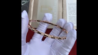 Unboxing Video | Bvlgari Serpenti Viper Bracelet, Rose Gold set with demi pave diamonds