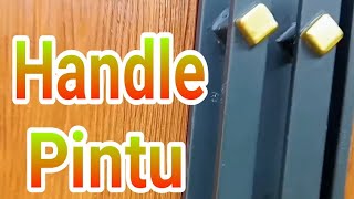 Proses membuat handle pintu pagar besi