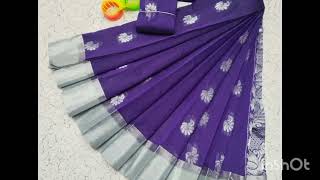 trendy & fancy soft silk cotton sarees with silver border Rs. 999/-+ shipping# shorts 9944356300