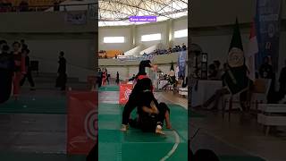 pukulan saat wasit suruh berhenti, kena omel wasit deh #pencaksilat