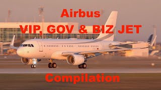 Airbus VIP GOV and BIZ Jets arrival and departure compilation A321 A319 A310 A318 A319 NEO