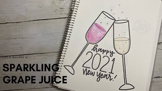 Let's doodle some sparkling grape juice!